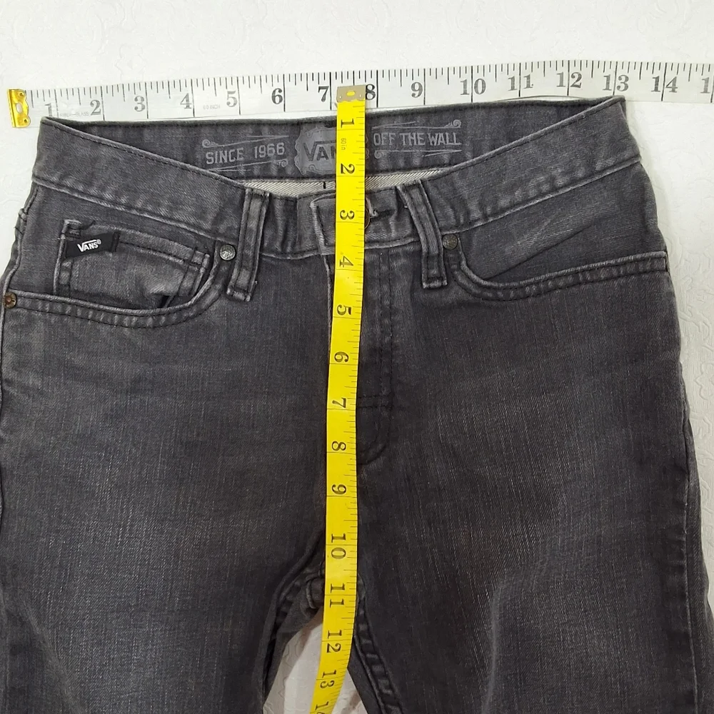VANS Boys off the wall gray denim Jeans size 14 - Picture 4 of 7